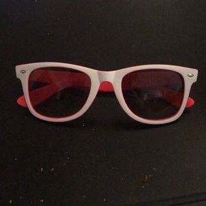 Pink and white sunglasses